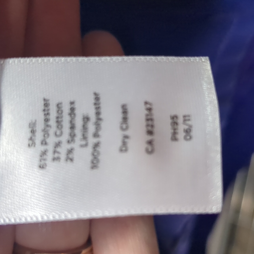 Talbots Royal Blue Sleeveless Dress, Size 14 - Picture 8 of 8